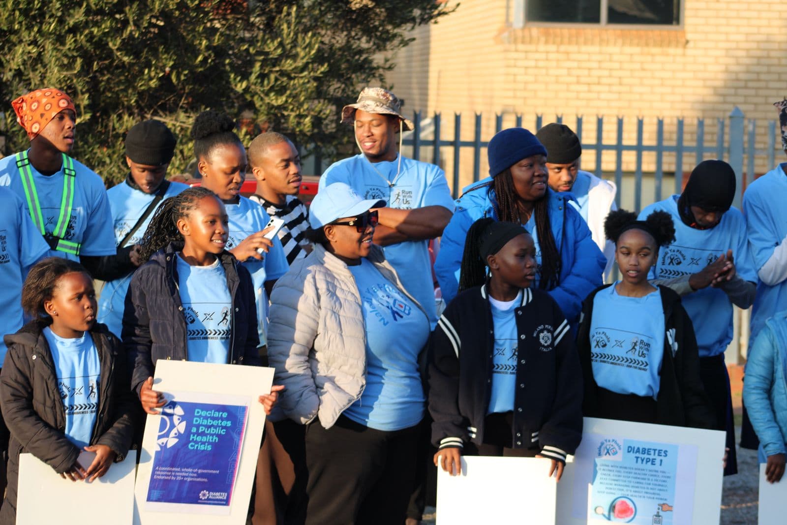 Naledi Ya Pholo community members participating in a diabetes awareness activity